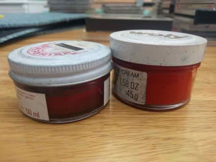 Photo of free Jars of shoe cream - dark red and scarlet (New Marston OX3) #1