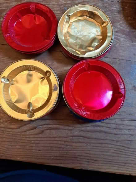 Photo of free Approx 50 foil multi coloured ashtrays (Churchgate EN8) #1