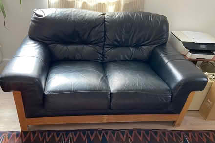Photo of free Leather sofa 2-seater (Sevenoaks, near Station) #1