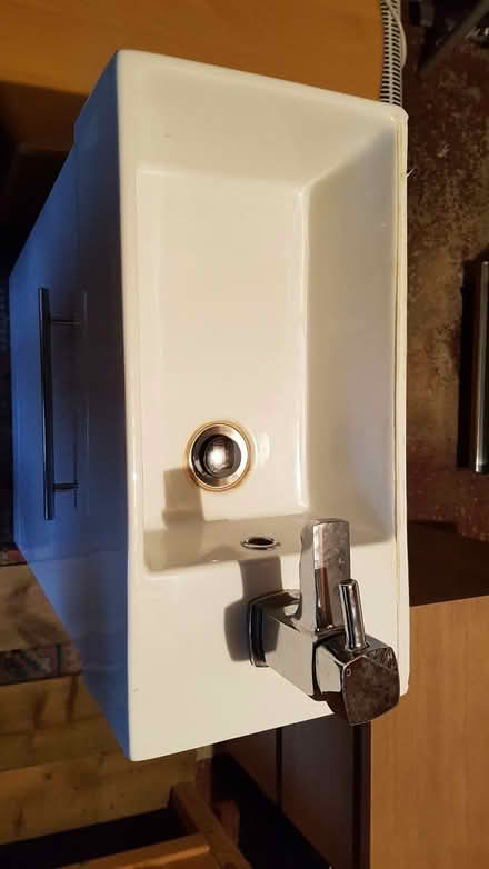 Photo of free Bathroom unit and small basin with tap and tail pipes (AB32) #2