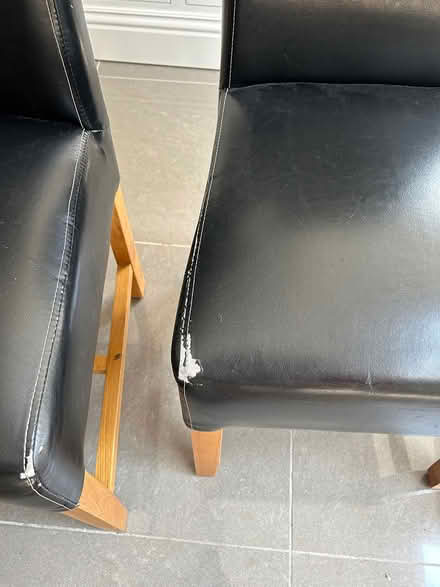 Photo of free Dining chairs Black Leather (DE3) #4