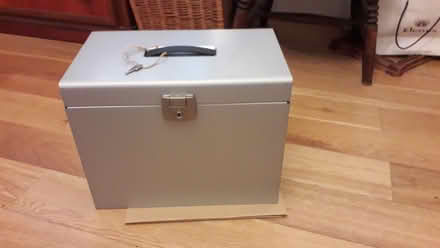 Photo of free Metal filing box with key (Boston Manor Ealing W13) #1