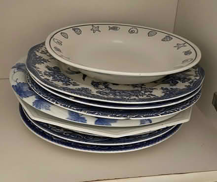 Photo of free Blue and White Dinner Plates (CT10) #1