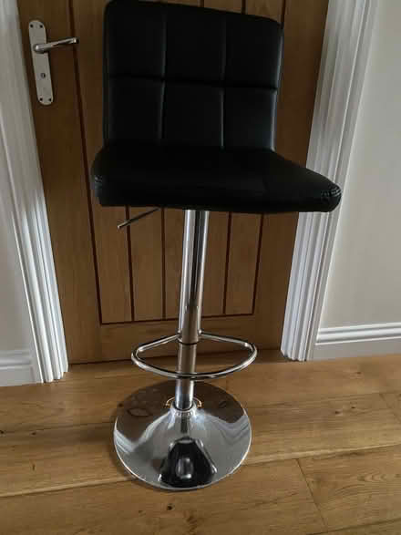 Photo of free Black bar stool - upholstered (Bracknell Forest RG40) #1