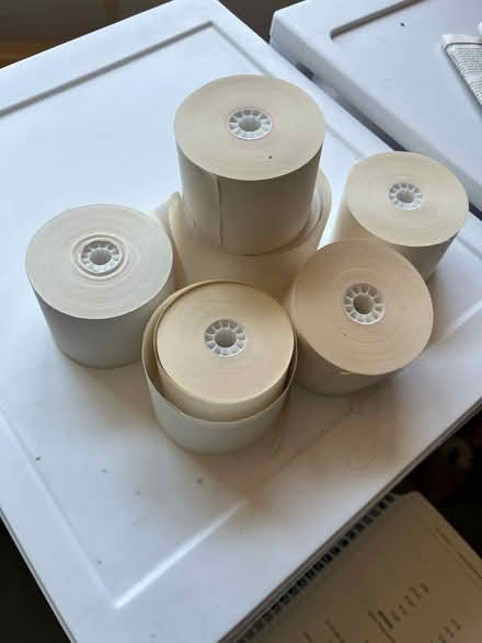 Photo of free Adding machine paper rolls (Campbell) #1
