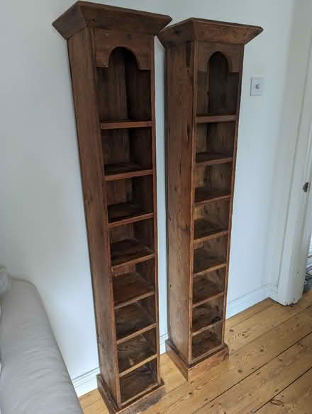 Photo of free Pair of CD Towers Wood Vintage Rustic Reclaimed Recycled (Cumnor OX2) #1