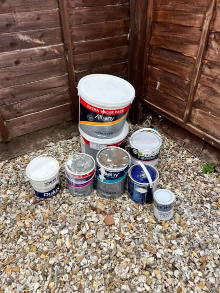 Photo of free Various open tins of paint (PO19, Chichester) #1