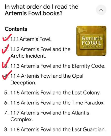 Photo of Artemis Fowl Novels (Region of Waterloo) #1