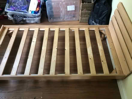 Photo of free Wood large single bed frame (HA6 Northwood) #4