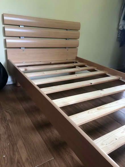 Photo of free Wood large single bed frame (HA6 Northwood) #2