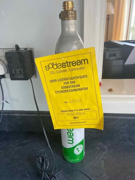 Photo of free Full bottle of soda stream gas (LS8)