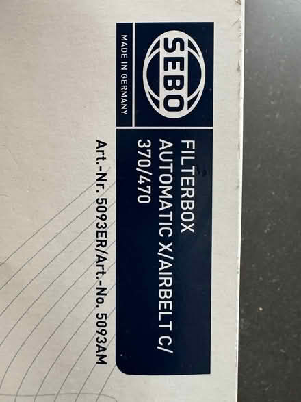 Photo of free Filter bags for Sebo vacuum cleaner (Ipstones ST10) #2