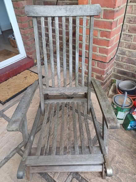 Photo of free Teak Garden reclining chair (W12) #1