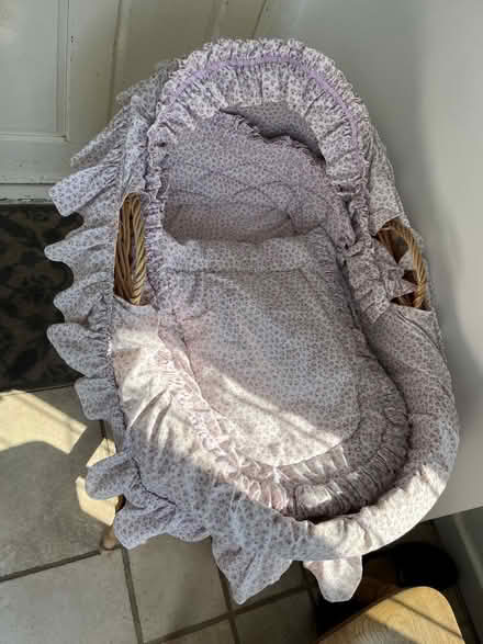 Photo of free Solid wicker crib with stand and new mattress (Abbots Langley WD5) #3
