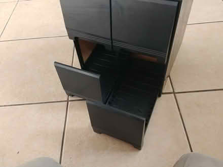 Photo of free 4 drawer cd storage cabinet - black (Loughton IG10) #3