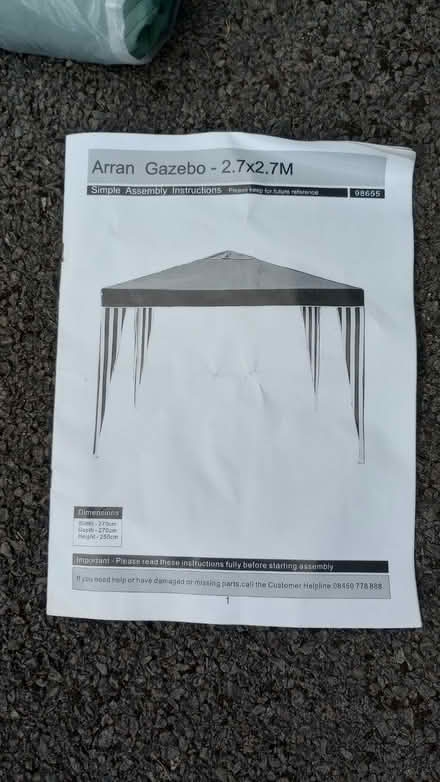 Photo of free Gazebo cover and side panel (Innsworth GL3) #3