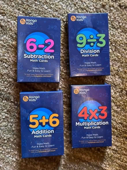 Photo of free Math flash cards (Valley Ford/Freestone) #2