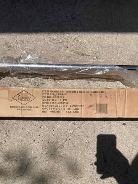 Photo of free 1" Barbell Bar, unused (Silver Lake Blvd.) #3