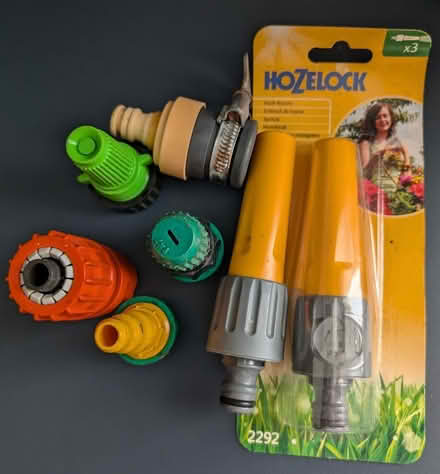 Photo of free Various garden hose fittings (Snettisham PE31) #1