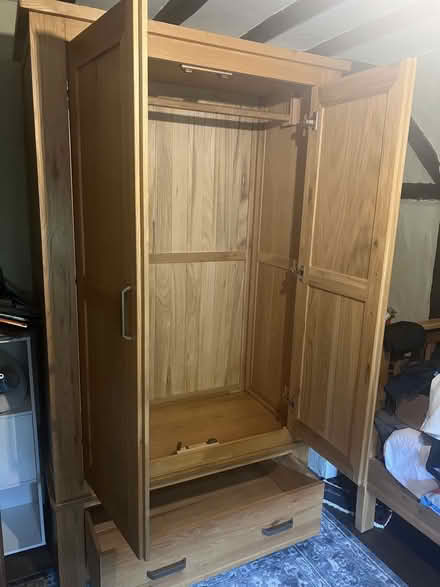 Photo of free Wooden Wardrobe with Drawer (Eyhorne Street ME17) #2