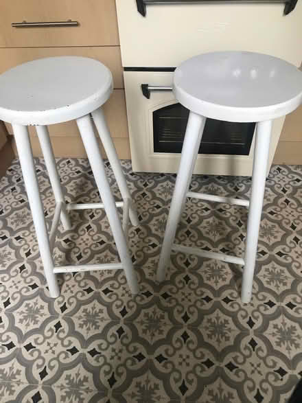 Photo of free Pair of Pine Bar Stools (ME15) #1
