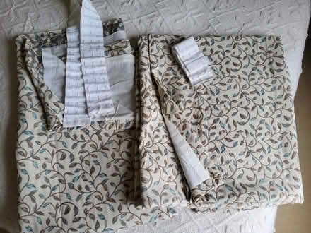 Photo of free Pair of pencil pleat curtains (Cherry Orchard SY2) #1