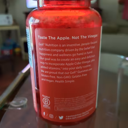 Photo of free Goli Apple Cider Vinegar Gummies (Barrington Rd & Weathersfield) #3