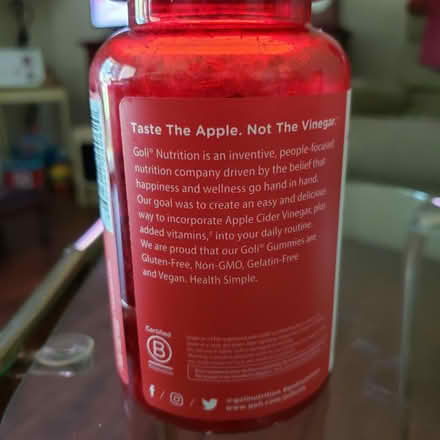 Photo of free Goli Apple Cider Vinegar Gummies (Barrington Rd & Weathersfield) #3