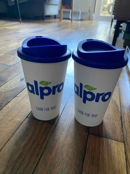 Photo of free 2 x Alpro takeaway coffee cups (Stepney E1) #1