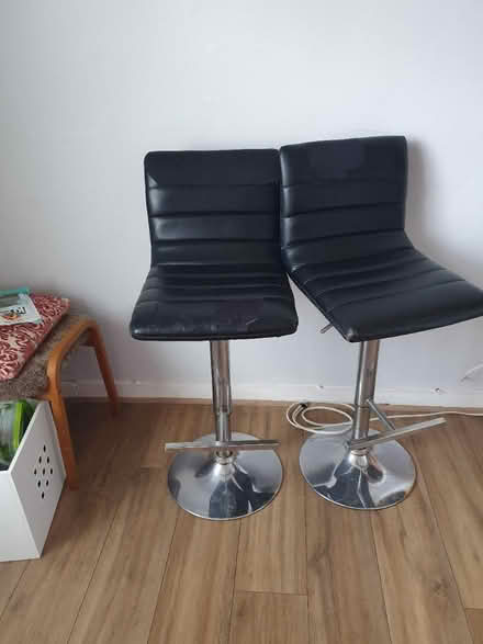 Photo of free Two adjustable swivel bar stools (TN34 Halton (West Hill - Ore)) #1