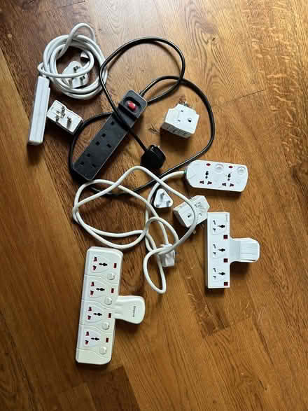 Photo of free Assorted extension cords and converters (Chiswick W4) #1