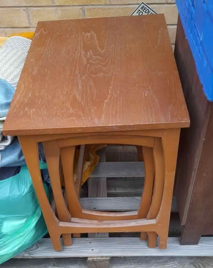 Photo of free Wooden nest of 3 tables (Henwick WR2) #1