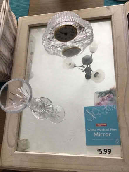 Photo of free Small mirror, clock and vase (Malvern WR14) #1