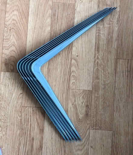 Photo of free Six Grey Metal Shelf Brackets (Milnthorpe LA7) #1