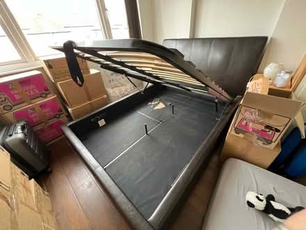 Photo of free Leather double bed (New Malden KT3) #2