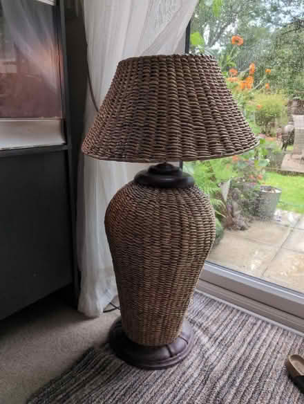 Photo of free Large wicker lamp (Ockley) #1