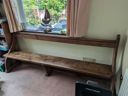 Photo of free Wooden church style bench (Lightwater GU18) #1