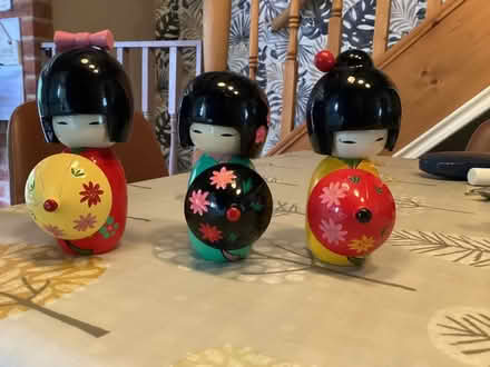 Photo of free 3 x Japanese inspired wood figurines (Hillmorton CV21) #1
