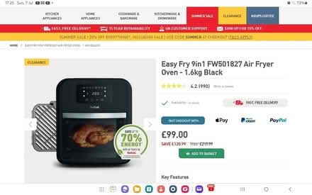 Photo of free Tefal air fryer oven (Penrith CA11) #1