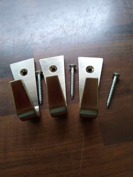 Photo of free 3 IKEA stainless steel hooks with screws (GU51) #1