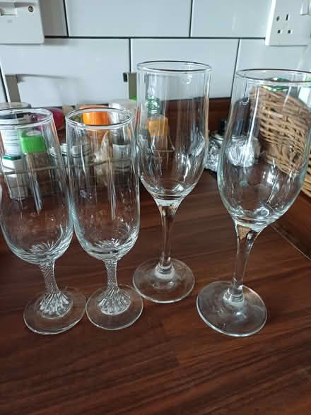 Photo of free 4 champagne glasses (Brookwood Grove, Artane, d5) #1