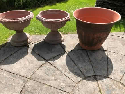 Photo of free Three large plastic garden planters (Lochfield Paisley) #1