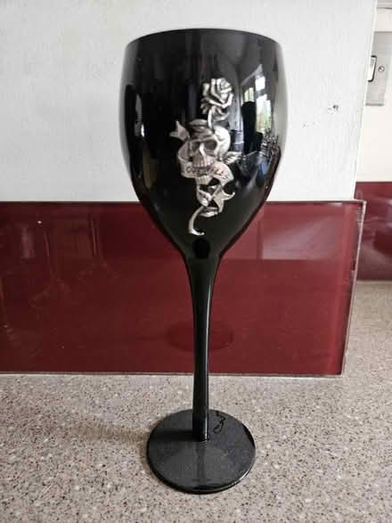 Photo of free Black wine glass with silver skull (Reading RG1) #1
