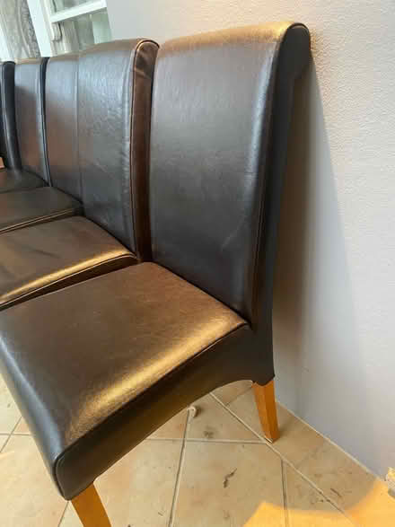 Photo of free 8 leather dining chairs (Wahroonga) #3