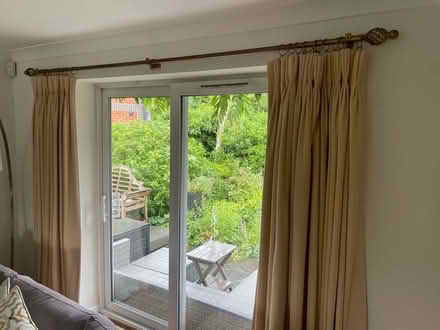 Photo of free 2 pairs of matching curtains/poles (GU5 Gomshall) #1