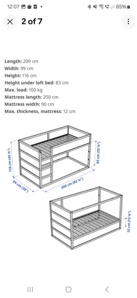 Photo of free Childs mid sleeper bed (Molesey) #3