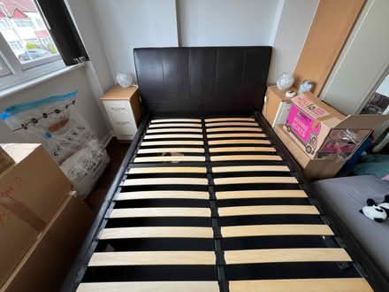 Photo of free Leather double bed (New Malden KT3) #1