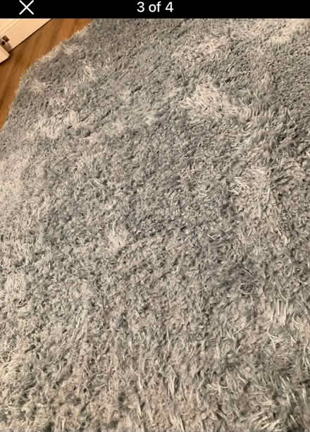 Photo of free Duck Egg Blue Shaggy Rug (Little Wymondley, SG4) #4