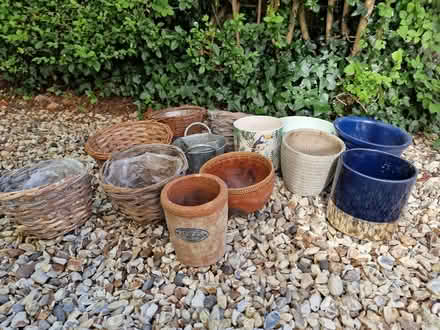 Photo of free Selection of plant pots and whicker baskets (Malvern Link WR14) #1