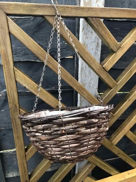 Photo of free 5 wicker woven hanging baskets (Elton BL8) #1
